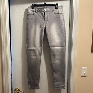 White House Black Market Light Gray Skinny Jeans
